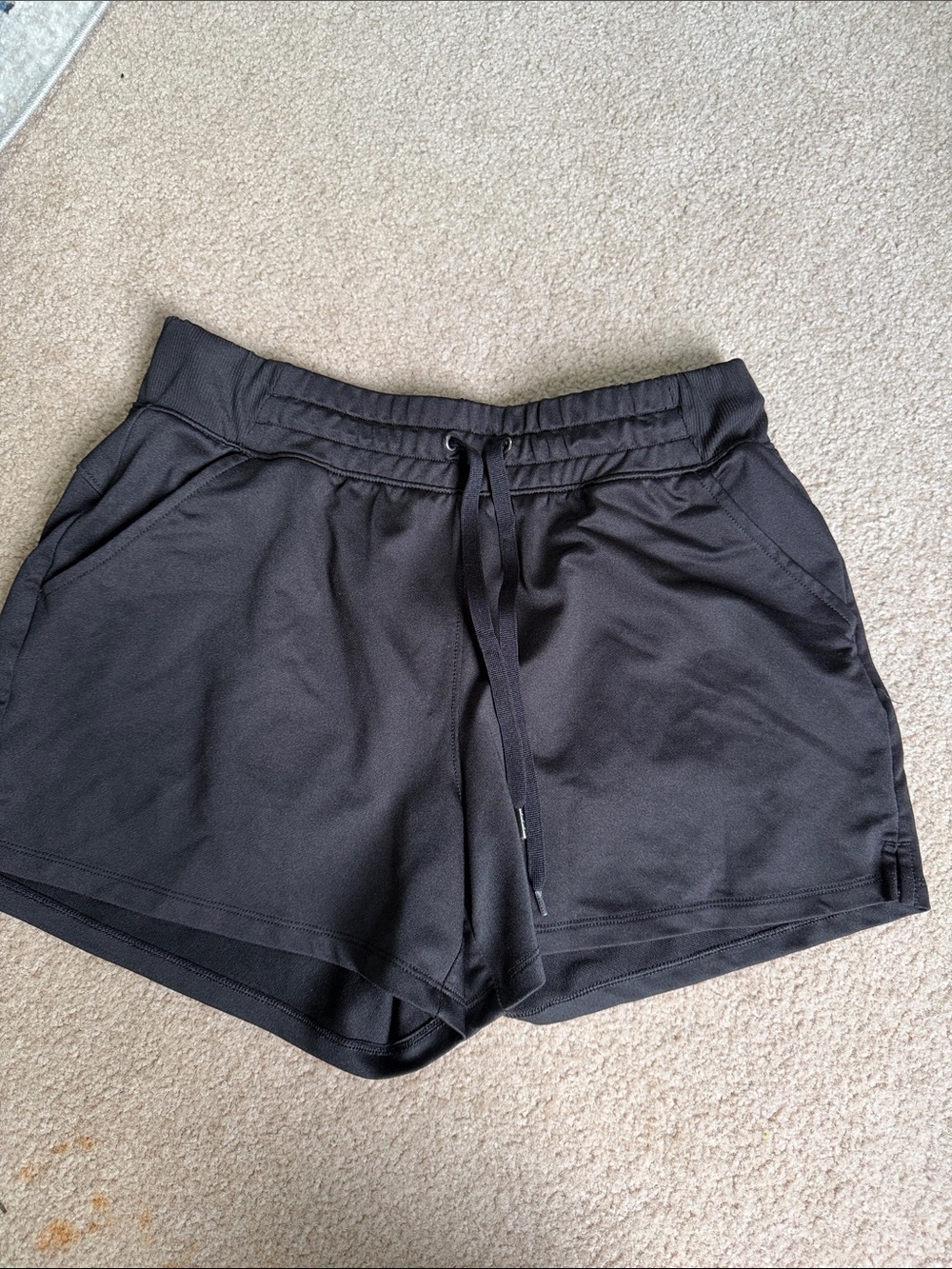 Women’s Black Drawstring Workout Shorts
